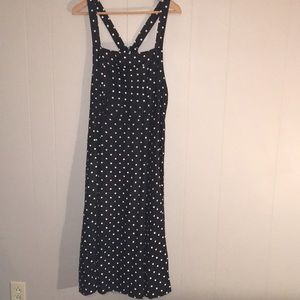 Vintage Polka Dot Jumper + Pocket Dress, Size 12